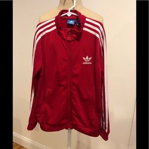 Used Boys adidas red zipper sweater